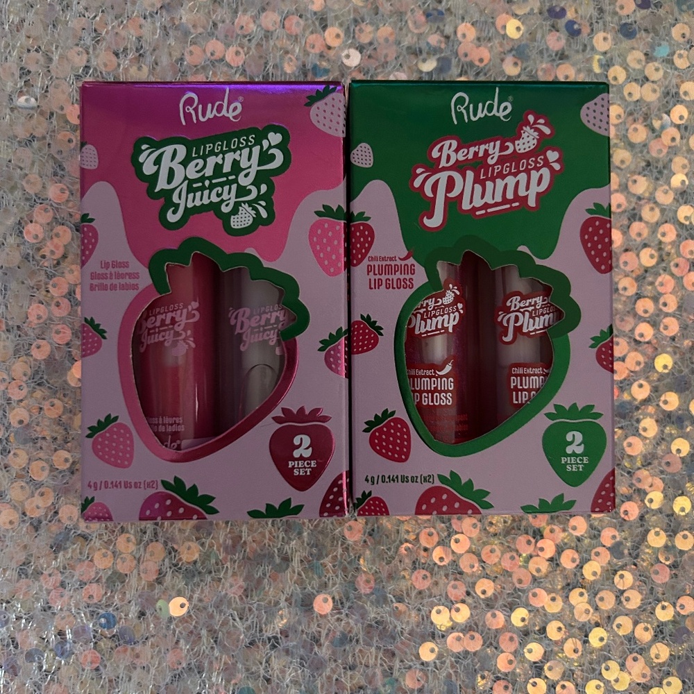 FREE SHIPPING Berry LipGloss Plump/Berry LipGloss Juicy 2 Piece Sets